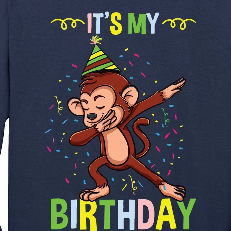 Its My Birthday Monkey Tall Long Sleeve T-Shirt