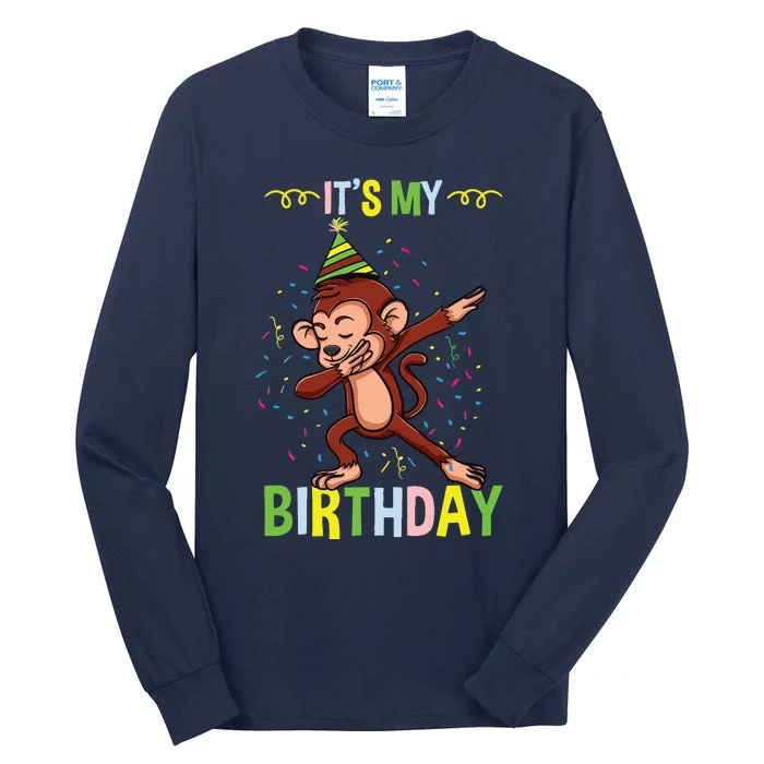 Its My Birthday Monkey Tall Long Sleeve T-Shirt