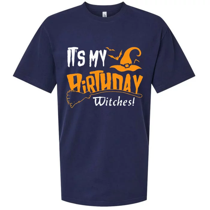 Its My Birthday Witch Halloween October Birthday Sueded Cloud Jersey T-Shirt