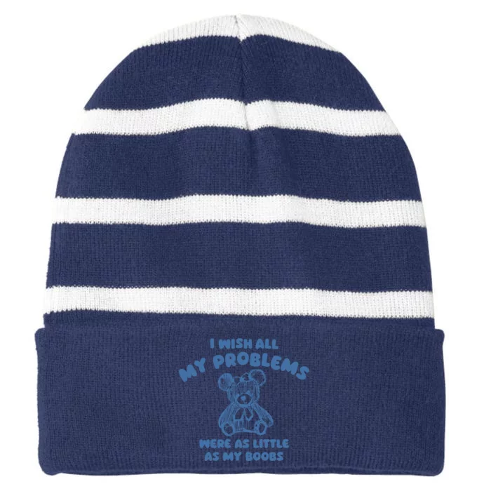 I Make Beer Disappear Whats Your Superpower Striped Beanie with Solid Band