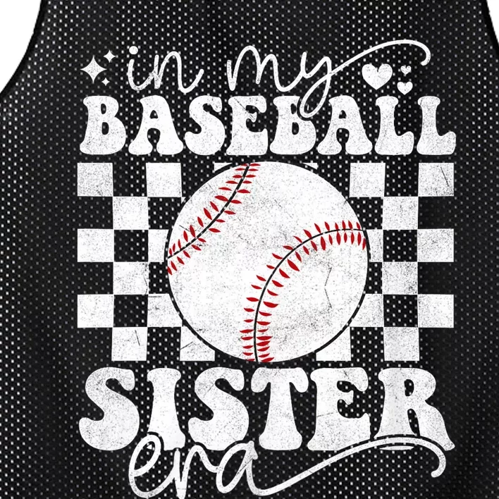 In My Baseball Sister Era Baseball Sister Mesh Reversible Basketball Jersey Tank