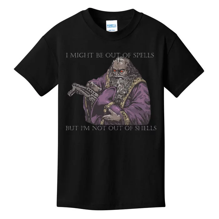 I Might Be Out Of Spells But IM Not Out Of Shells Kids T-Shirt