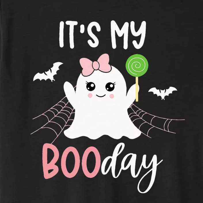 Its My Boo Day Cute Halloween Birthday Ghost Pink Bow Girls ChromaSoft Performance T-Shirt