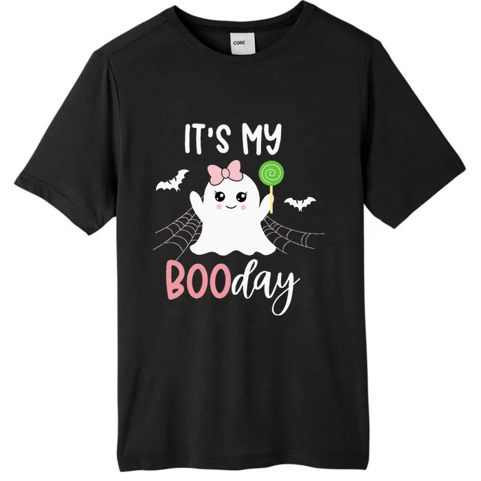 Its My Boo Day Cute Halloween Birthday Ghost Pink Bow Girls ChromaSoft Performance T-Shirt