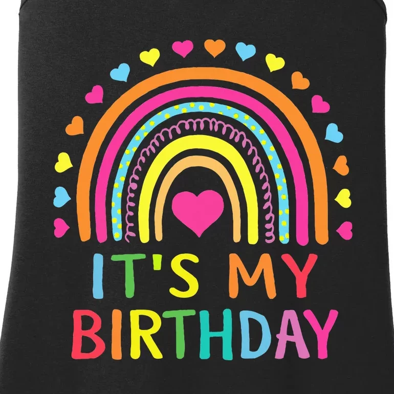 It's My Birthday Gift Rainbow Ladies Essential Tank