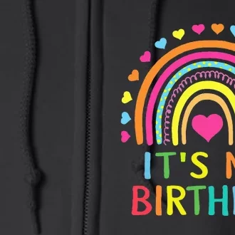 It's My Birthday Gift Rainbow Full Zip Hoodie