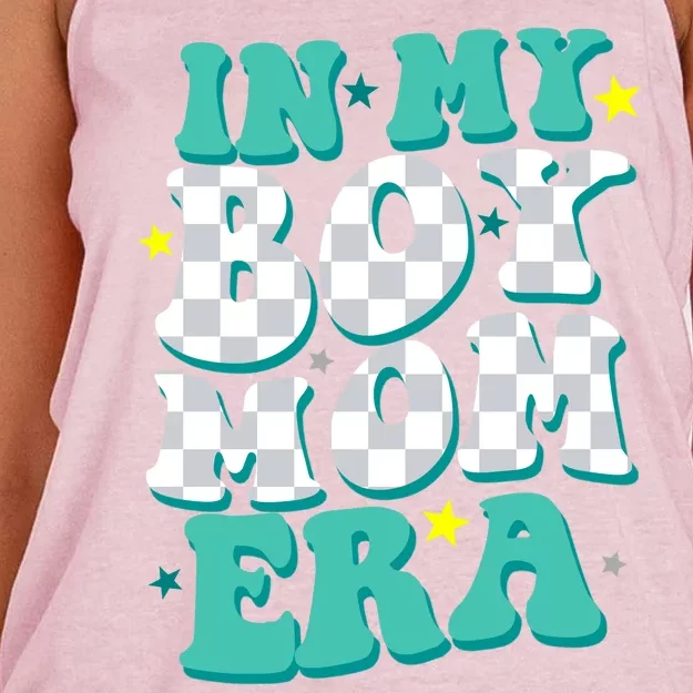 In My Boy Era Cute Mom Women's Knotted Racerback Tank