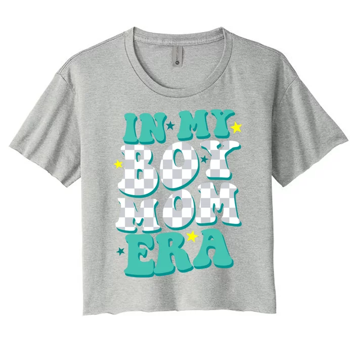 In My Boy Era Cute Mom Women's Crop Top Tee