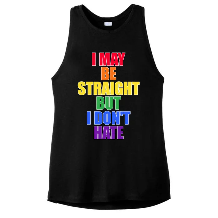 I May Be Straight But I Dont Hate Lgbtq Gift Ladies Tri-Blend Wicking Tank