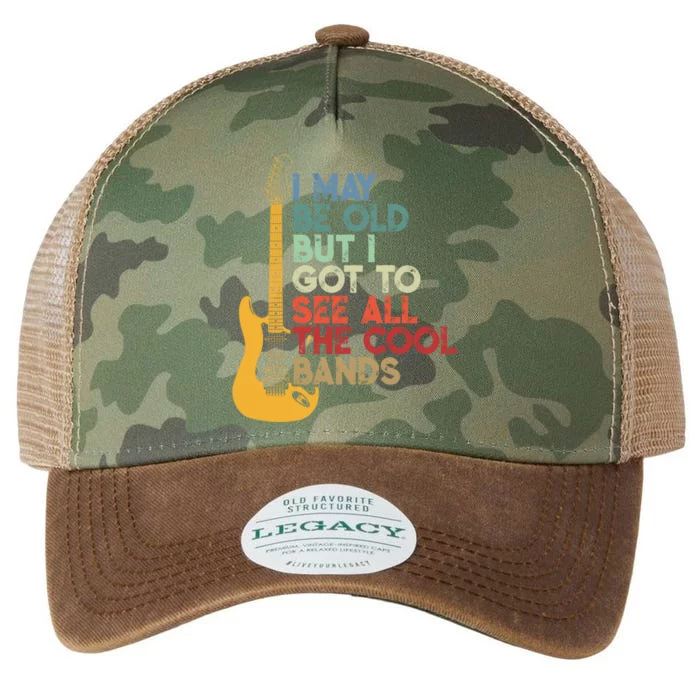 I May Be Old But I Got To See All The Cool Bands (On Back) Legacy Tie Dye Trucker Hat