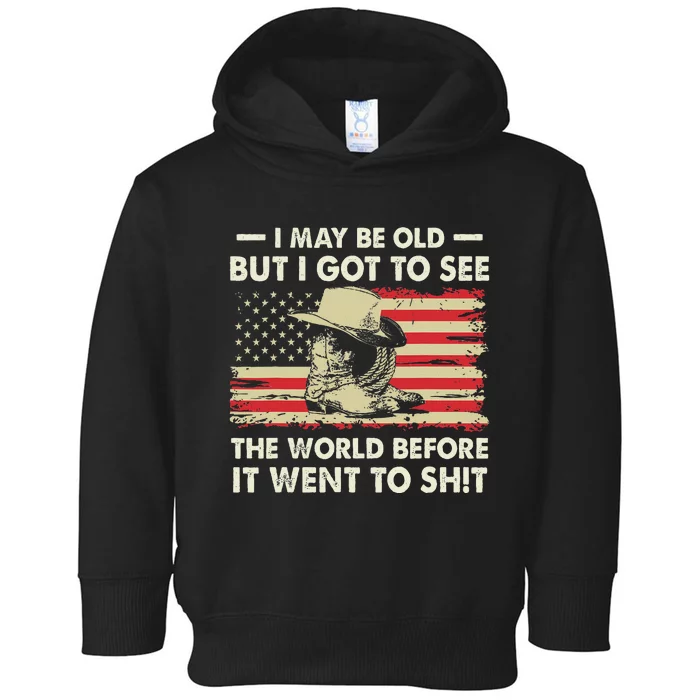 I May Be Old But I Got To See The World Before It Went To Toddler Hoodie