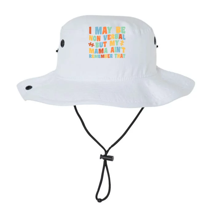 I May Be Non Verbal But My Mama AinT Autism Awareness Gift Legacy Cool Fit Booney Bucket Hat