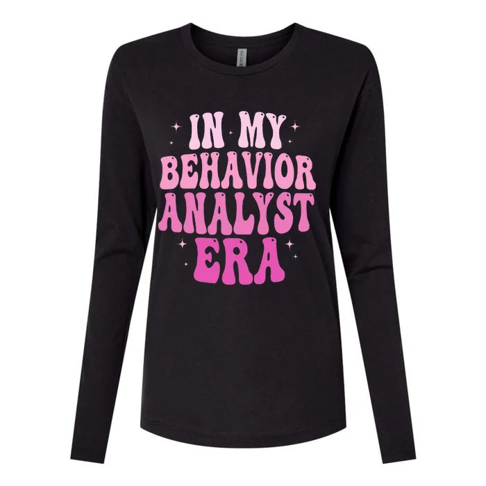 In My Behavior Analyst Era Groovy Applied Behavior Analysis Womens Cotton Relaxed Long Sleeve T-Shirt