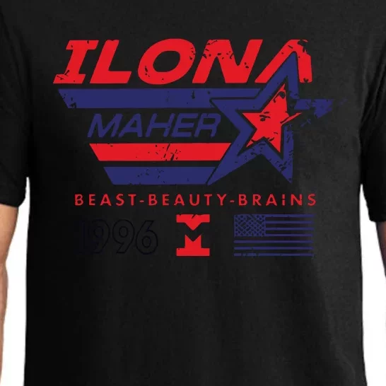 Ilona Maher Beast Beauty Brains 1996 Flag Pajama Set