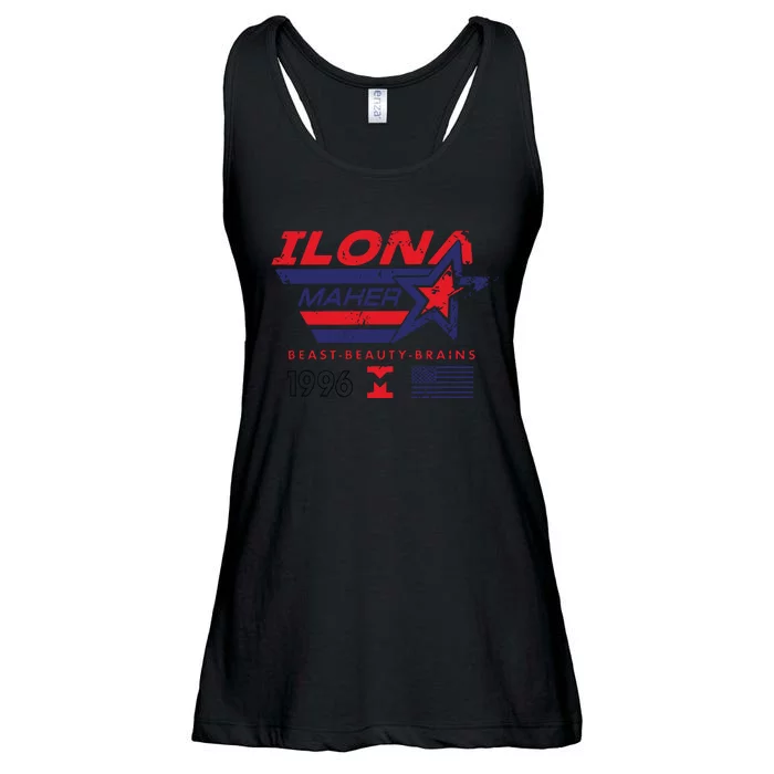 Ilona Maher Beast Beauty Brains 1996 Flag Ladies Essential Flowy Tank