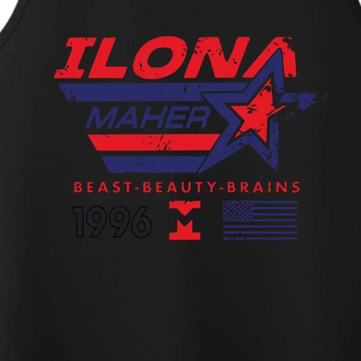 Ilona Maher Beast Beauty Brains 1996 Flag Performance Tank