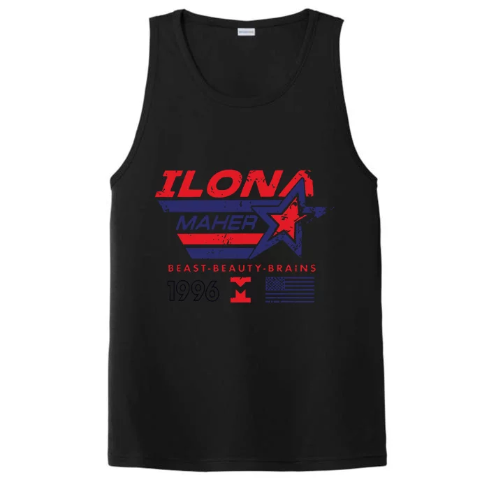 Ilona Maher Beast Beauty Brains 1996 Flag Performance Tank