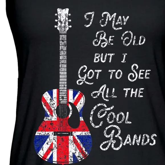 I May Be Old But I Got To See All The Cool Bands Ladies Essential Flowy Tank