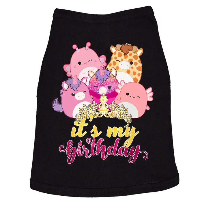 Its My Birthday Girl Squish Squad Mallow Girl Cute Doggie Tank