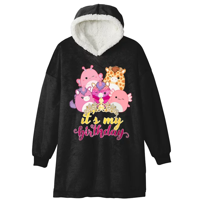 Its My Birthday Girl Squish Squad Mallow Girl Cute Hooded Wearable Blanket