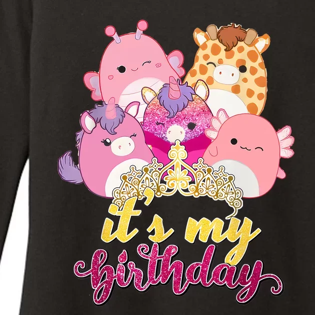 Its My Birthday Girl Squish Squad Mallow Girl Cute Womens CVC Long Sleeve Shirt