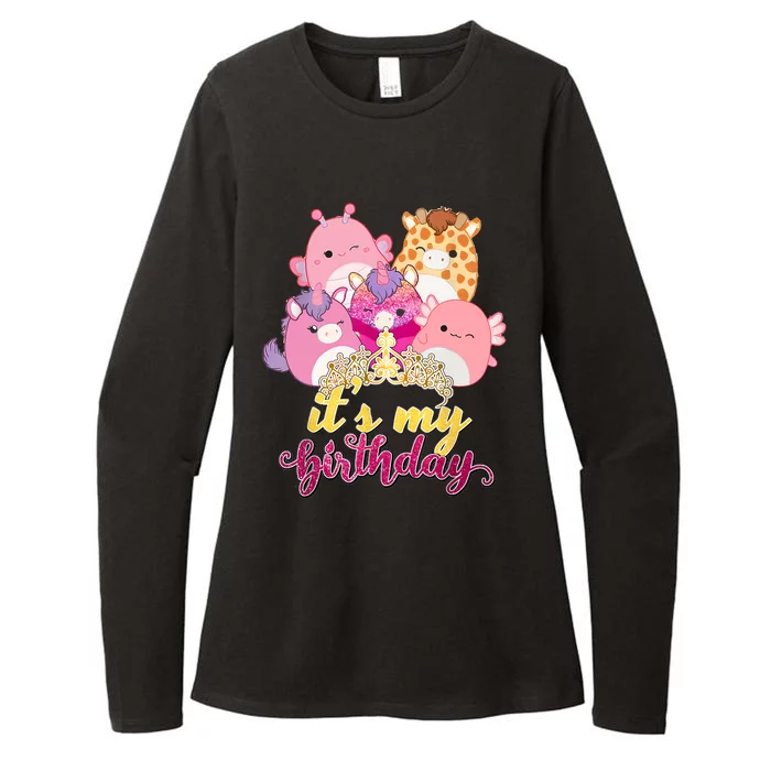 Its My Birthday Girl Squish Squad Mallow Girl Cute Womens CVC Long Sleeve Shirt