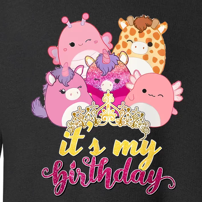 Its My Birthday Girl Squish Squad Mallow Girl Cute Toddler Sweatshirt