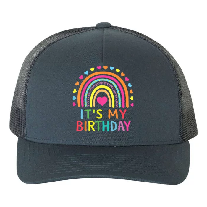 It's My Birthday Shirt for Wo, Teens, Girls Gift Rainbow Yupoong Adult 5-Panel Trucker Hat