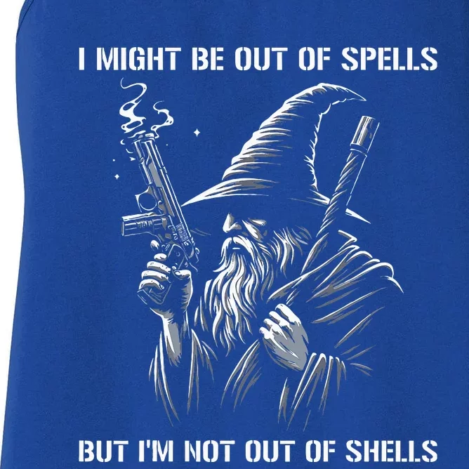 I Might Be Out Of Spells But IM Not Out Of Shells Funny Women's Racerback Tank