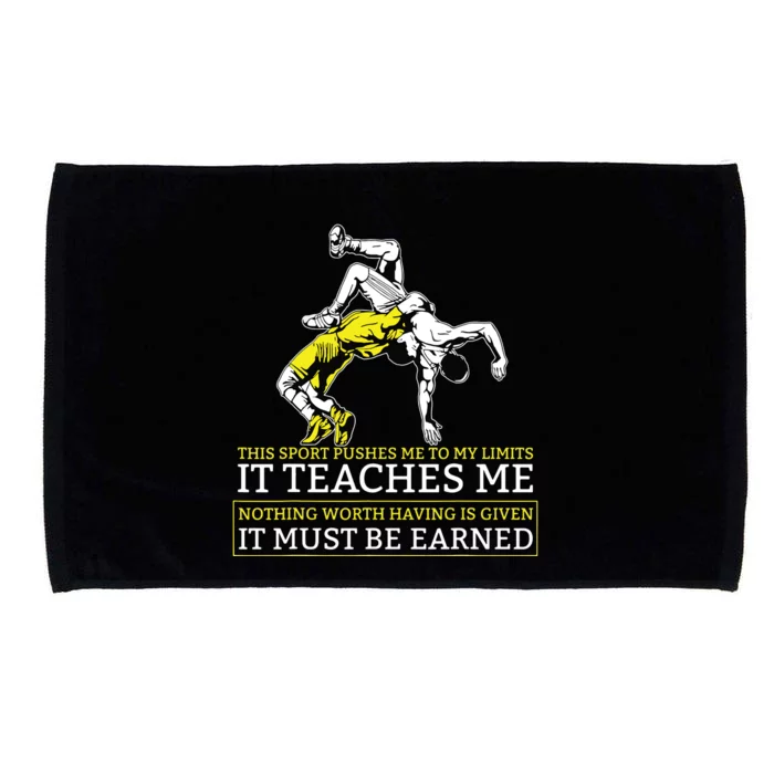 It Must Be Earned Wrestling Short Sleeve Microfiber Hand Towel