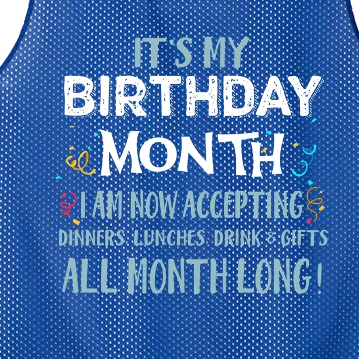 ItS My Birthday Month Funny Birthday Funny Gift Funny Gift Mesh Reversible Basketball Jersey Tank