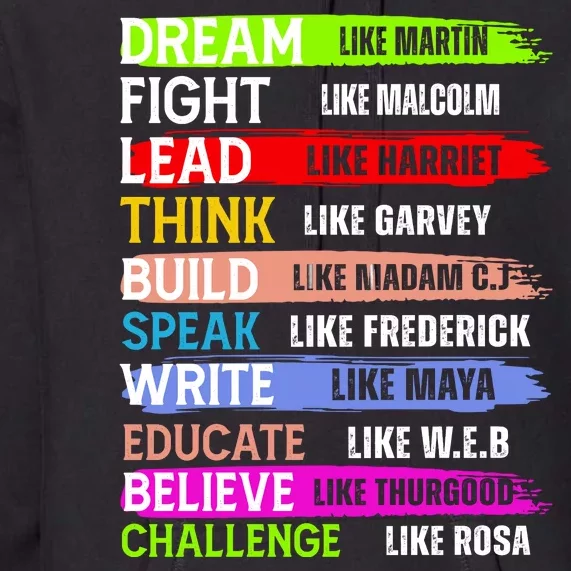 Inspiring Martin Black History Month African American Premium Hoodie