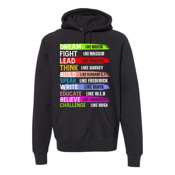 Inspiring Martin Black History Month African American Premium Hoodie