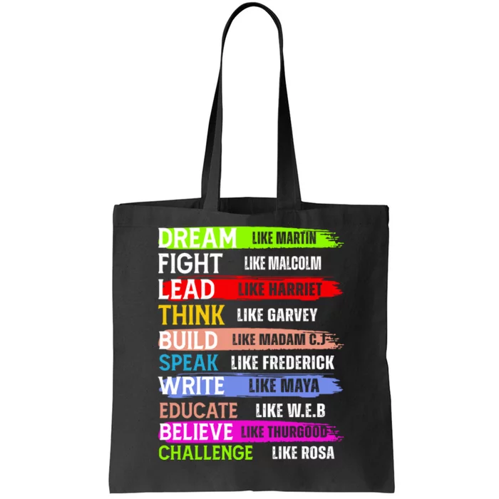 Inspiring Martin Black History Month African American Tote Bag