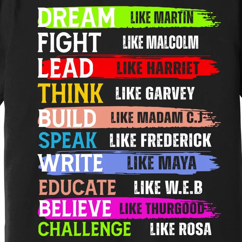 Inspiring Martin Black History Month African American Premium T-Shirt