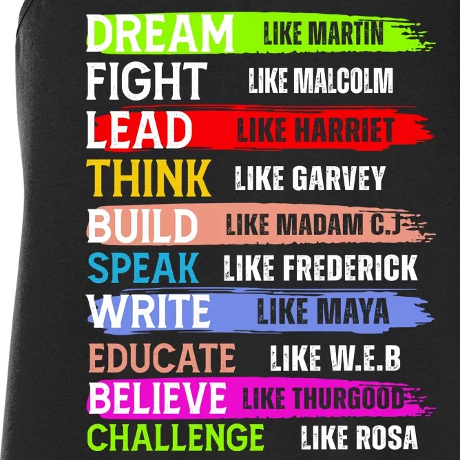 Inspiring Martin Black History Month African American Women's Racerback Tank