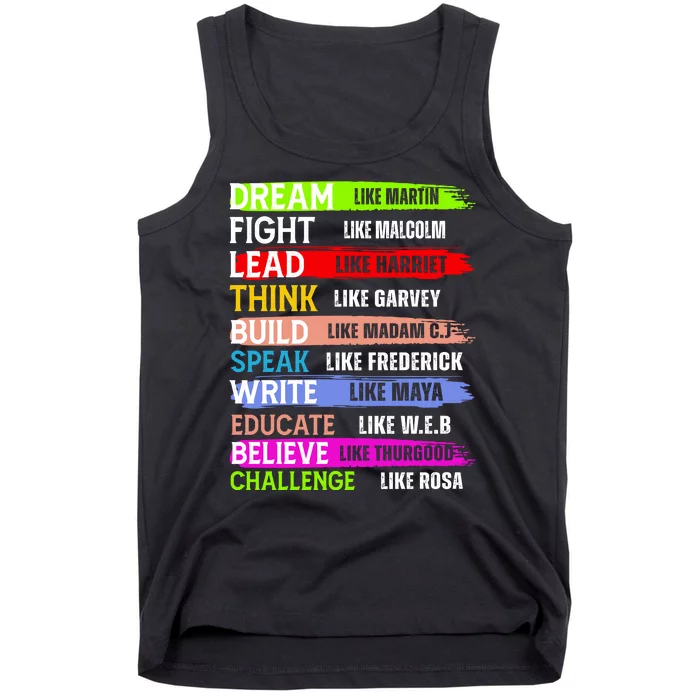 Inspiring Martin Black History Month African American Tank Top