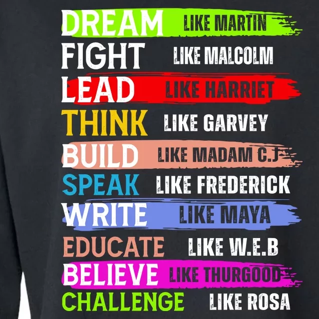 Inspiring Martin Black History Month African American Cropped Pullover Crew