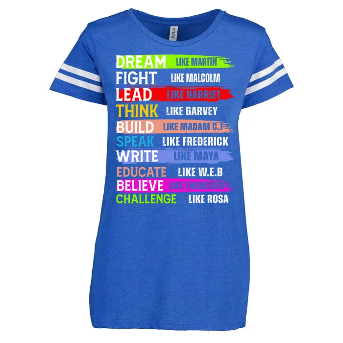 Inspiring Martin Black History Month African American Enza Ladies Jersey Football T-Shirt