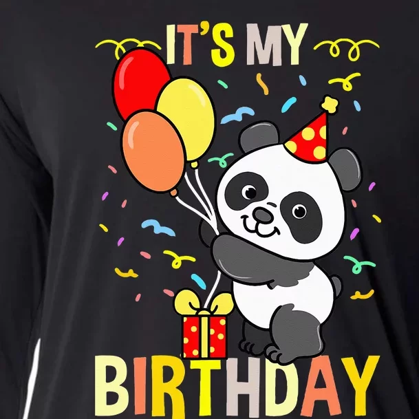 Its My Birthday Panda Animal Cooling Performance Long Sleeve Crew