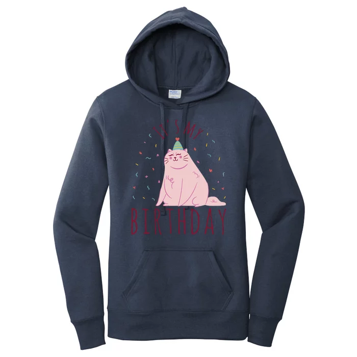 It's My Birthday Cat Women's Pullover Hoodie