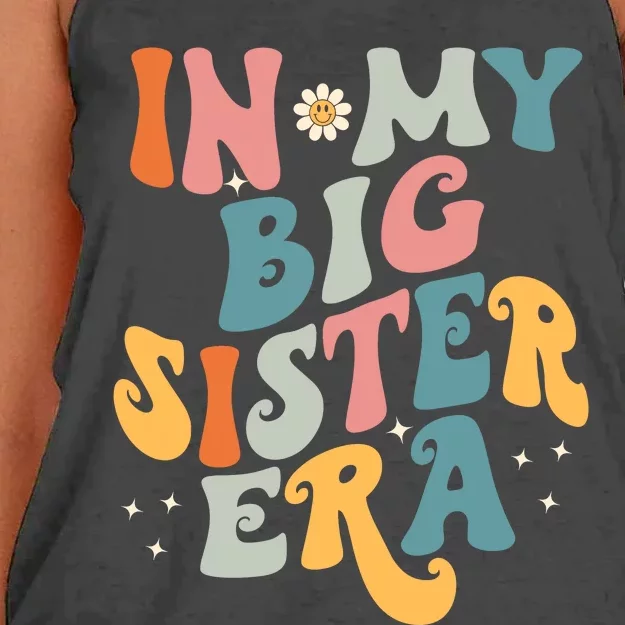 In My Big Sis Era Baby Kids Girls Big Sister Women's Knotted Racerback Tank