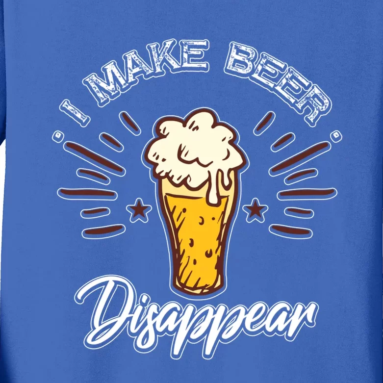 I Make Beer Disappear Funny Alcohol Liquor Gift Kids Long Sleeve Shirt