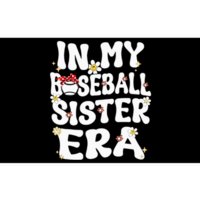 In My Baseball Sister Era Groovy Retro Proud Baseball Sister Bumper Sticker