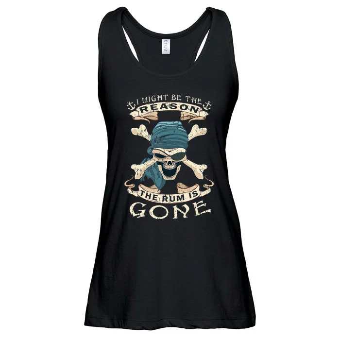 I Might Be The Reason The Rum Is Gone Vintage Funny Rum Ladies Essential Flowy Tank