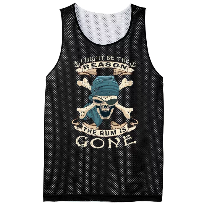 I Might Be The Reason The Rum Is Gone Vintage Funny Rum Mesh Reversible Basketball Jersey Tank