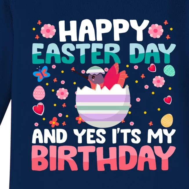 It's My Birthday And Easter Day Happy To Me You Hummingbird Cute Gift Baby Long Sleeve Bodysuit