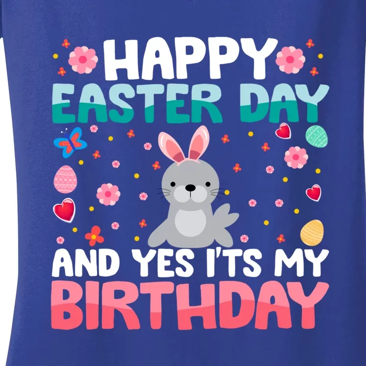 It's My Birthday And Easter Day Happy To Me You Sea Lion Great Gift Women's V-Neck T-Shirt