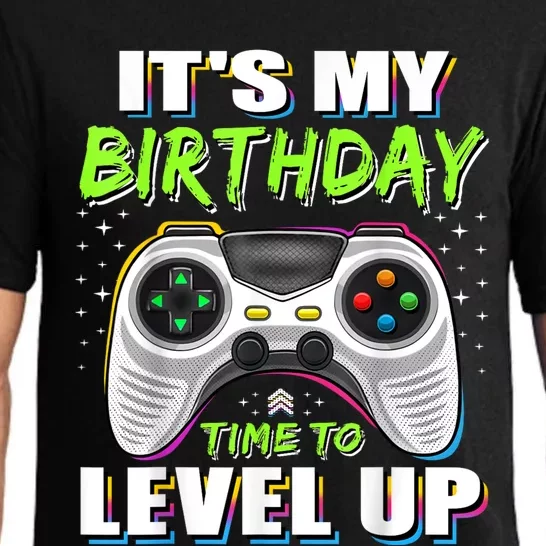 Its My Birthday Boy Time To Level Up Video Game Gift Pajama Set