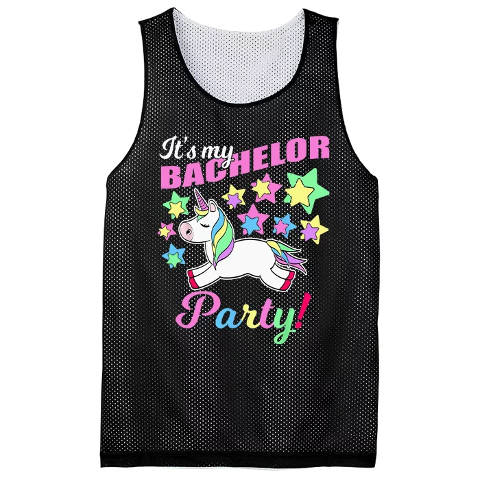 Its My Bachelor Party Unicorn Funny Marriage Party Mesh Reversible Basketball Jersey Tank